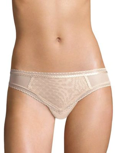 Chantelle Courcelles Sheer Embroidered Briefs In Nude