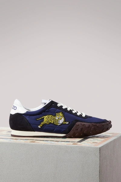 Kenzo Tiger Running Sneakers In Navy/blue