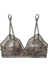 ERES FARNIENTE MIMOSA SILK-BLEND SATIN AND STRETCH-LACE SOFT-CUP TRIANGLE BRA