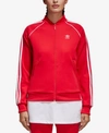 Adidas Originals Women's Originals Superstar Track Jacket, Red In Radiant Red