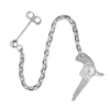 Cartergore Silver Hand Gun Single Long Drop Earring In Drop