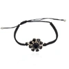 Rosaspina Firenze Florentine Garden Jet Macramè Bracelet In Macramè