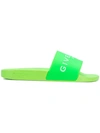 GIVENCHY GIVENCHY LOGO SLIDERS - GREEN,BH3001H01Z12687233