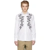 ALEXANDER MCQUEEN White Embroidered Floral Shirt,487891QKN66