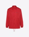 Valentino "coach Jacket With Vltn Print   " Man Red Polyester 100% 46 In Red