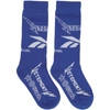 VETEMENTS BLUE REEBOK EDITION METAL SOCKS,WSS18AC22