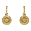 VERSACE VERSACE GOLD SMALL MEDUSA COIN EARRINGS,DG2G410 DJMT