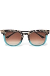 THIERRY LASRY CAT-EYE TWO-TONE ACETATE AND GOLD-TONE SUNGLASSES