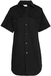 MARNI WOMAN COTTON AND LINEN-BLEND GABARDINE SHIRT DRESS BLACK,GB 7789028784467912