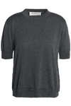 MARNI WOMAN MÉLANGE COTTON TOP DARK GRAY,GB 7789028784456991