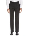 EMPORIO ARMANI BASIC FLAT-FRONT WOOL TROUSERS,PROD205630268