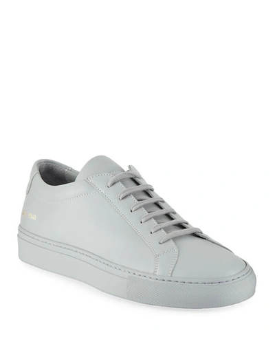 COMMON PROJECTS MEN'S ACHILLES LEATHER LOW-TOP SNEAKERS,PROD206160080