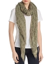 Zadig & Voltaire Delta Allover Skull Scarf In Military Green