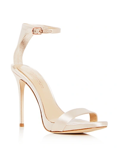 Imagine Vince Camuto Women's Dacia Satin Ankle Strap High-heel Sandals In Natural