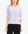 VINCE CAMUTO CINCHED-SLEEVE TOP