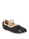 VALENTINO GARAVANI Rockstud Leather Ballet Flats,0400095937067