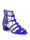 JIMMY CHOO Ren Caged Suede Block-Heel Sandals,0400096001190