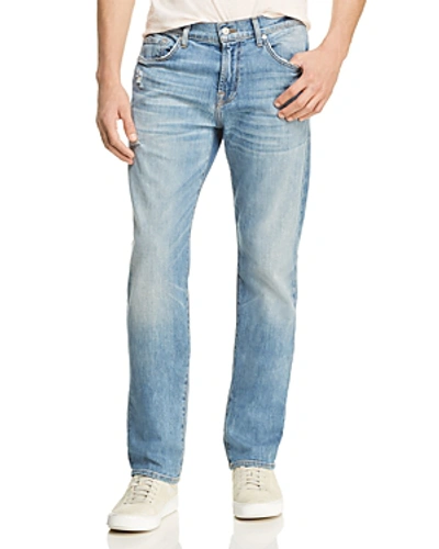 7 For All Mankind Carsen Homage Straight Fit Jeans In Light Wash