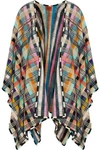 MISSONI WOMAN CROCHET-KNIT WOOL-BLEND CAPE MULTICOLOR,US 2526016084034479