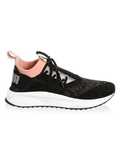 Puma Tsugi Shinsei Knit Fabric Running Sneakers In Black