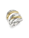 JOHN HARDY Bamboo 18K Yellow Gold & Silver Ring