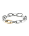 DAVID YURMAN DY MADISON BRACELET IN SILVER WITH 18K GOLD, 11MM,PROD208260289