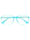 GUCCI CLEAR OVERSIZED GLASSES,GG0259O12678174