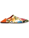 DOLCE & GABBANA FLORAL LEATHER MULES,CI0046AH74712548401