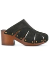 Chloé Chloe Suede Quinty Clogs In Black