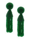 OSCAR DE LA RENTA short beaded tassel earrings,S18J102EGR12585764