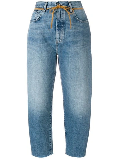 Levi's : Made & Crafted Barrel Crop Jeans - Blue