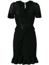 Three Floor Alexa Ruffle-trimmed Dress In Black