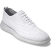Cole Haan 2.zerogrand Stitchlite Water Resistant Wingtip In Optic White