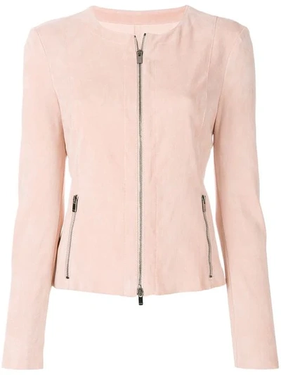 Drome Zipped Fitted Jacket In Pink