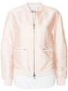 3.1 PHILLIP LIM / フィリップ リム 3.1 PHILLIP LIM DOUBLE LAYER BOMBER JACKET - PINK,S1616775LDF12597885