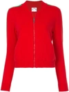 THE UPSIDE THE UPSIDE SPORT ZIPPED CARDIGAN - RED,UPL1788R12630069