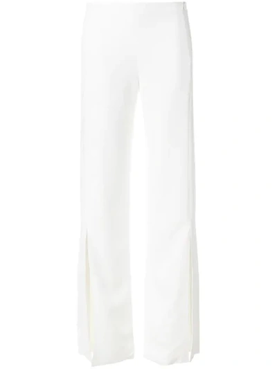The Row Gala Wide Leg Acetate Trousers In Off White