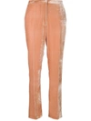 Golden Goose Vanda Varsity Velvet Trousers In Pink