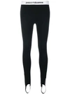Rabanne Printed Stretch-jersey Stirrup Leggings In Black