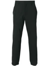 Prada Side Stripe Trousers - Black In Black