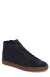 Clae 'bradley Mid' Sneaker In Deep Navy Waxed Suede