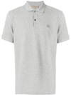 Burberry Short-sleeve Pique Polo Shirt, Pale Gray