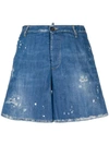 DSQUARED2 DISTRESSED DENIM SHORTS,S72MU0265S3034112491354