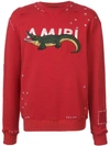 AMIRI AMIRI AMIRI ALLIGATOR SWEATSHIRT - RED,MKCRWALG12688806