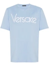 VERSACE VERSACE LOGO PRINT T SHIRT - BLUE,A79331A20195212556608