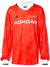 Gosha Rubchinskiy Red Long Sleeve Adidas Originals Edition Polo