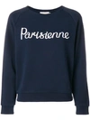 Maison Kitsuné Parisienne Sweatshirt In Blue