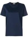 Moncler Roll Cuff Tee In Blue