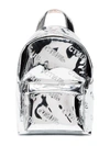 HERON PRESTON silver mirrored cotton backpack,HWNB001S18658045911912548417