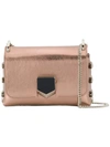 Jimmy Choo Lockett Petite Leather Shoulder Bag In Pink